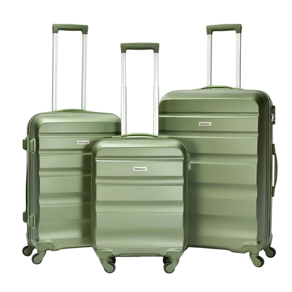 BONTOUR "Horizontal" Set de valize cu 4 roti , Verde