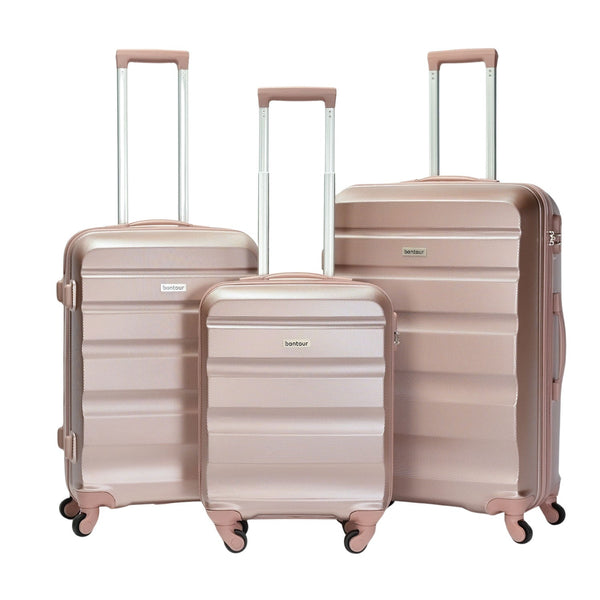 BONTOUR "Horizontal" Set de valize 4 roti ,Rosegold