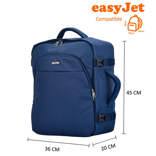 BONTOUR AIR Rucsac de voiaj, Dimensiune EasyJet 45x36x20cm, Culoare Albastru