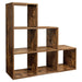 Bibliotecă 6 cuburi, raft depozitare 97,5 x 29 x 97,5 cm, maro rustic