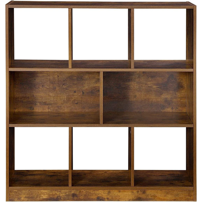 Bibliotecă cu cuburi deschise 86 x 28 x 94,5 cm maro rustic