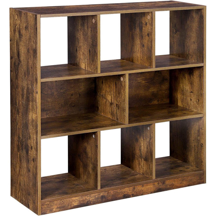 Bibliotecă cu cuburi deschise 86 x 28 x 94,5 cm maro rustic