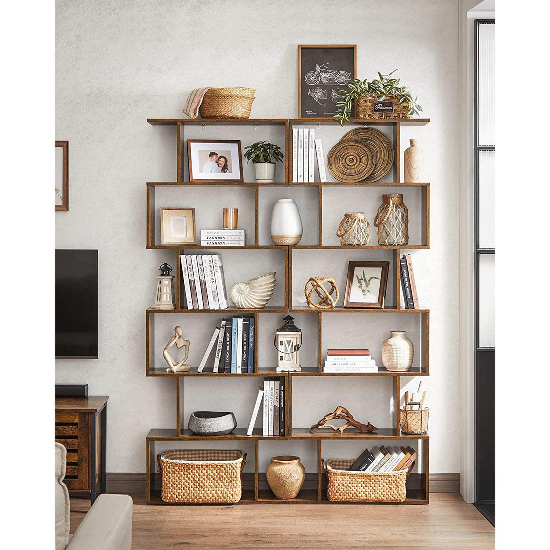 Bibliotecă, rafturi de depozitare decorative de sine stătătoare 70 x 190,5 x 24 cm