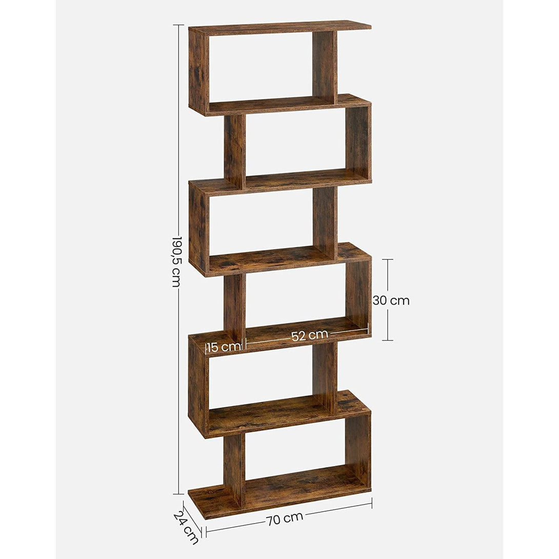 Bibliotecă, rafturi de depozitare decorative de sine stătătoare 70 x 190,5 x 24 cm