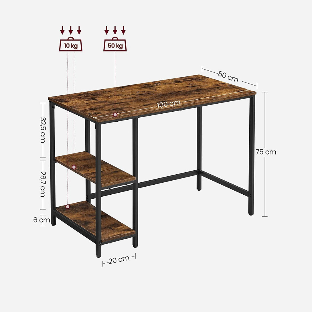 Birou, Masa calculator cu raft stanga sau dreapta 100 x 75 x 50 cm