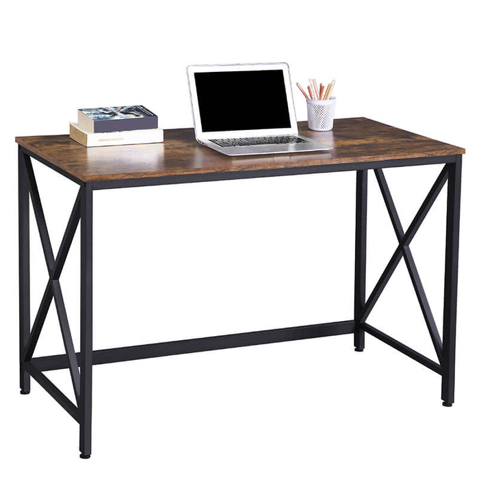 Birou computer VASAGLE 115 x 60 x 76 cm, Rustic maro-negru