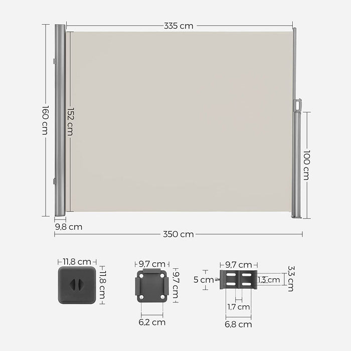 Copertina laterala 160 x 350 cm, bej