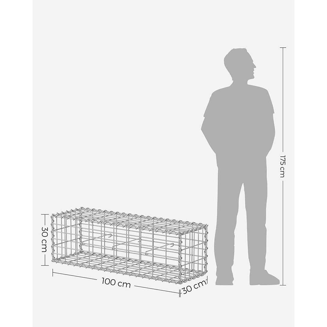 Coș de gabioane, cușcă de gabioane metalice 100 x 30 x 30 cm