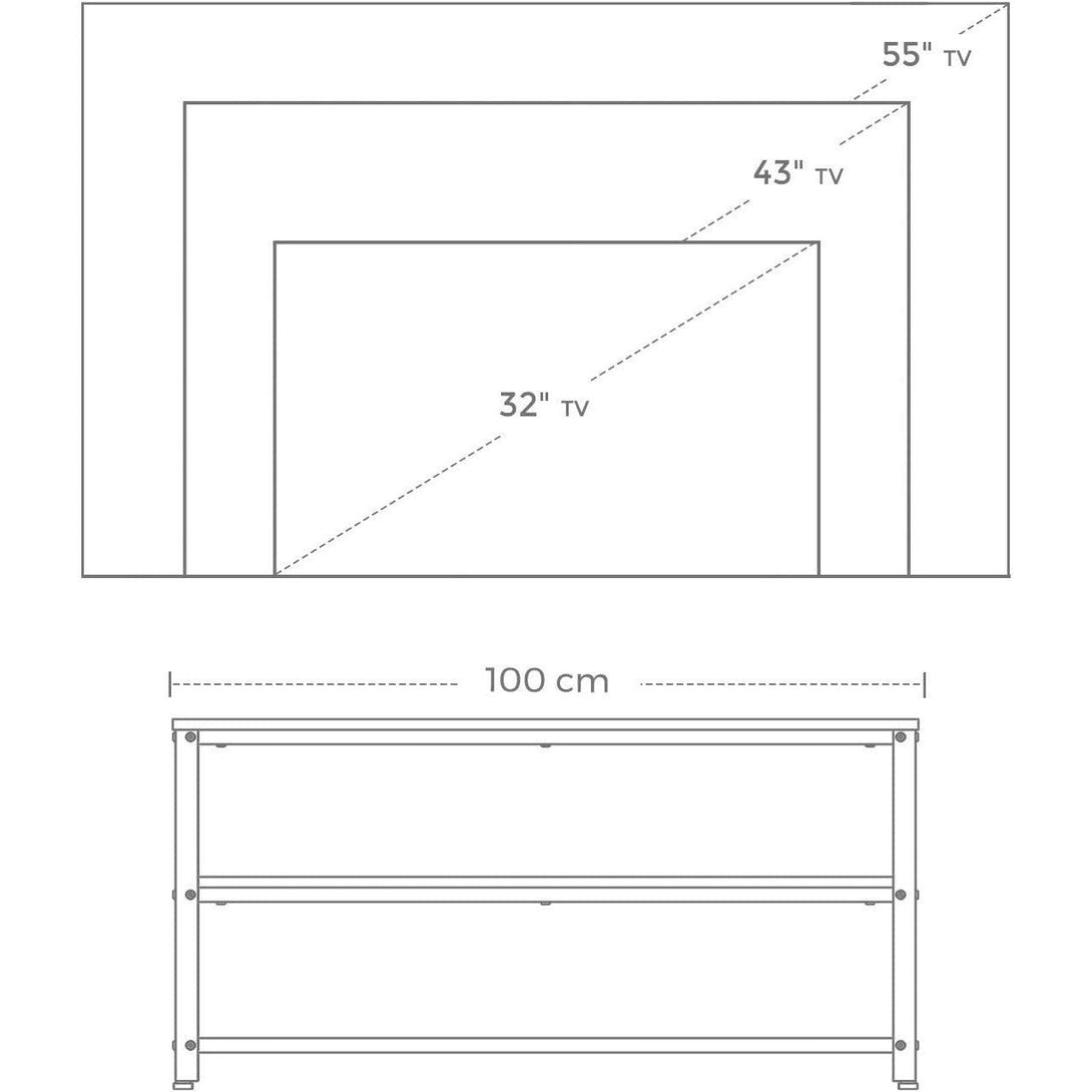 Dulap TV 100 x 40 x 52 cm maro închis