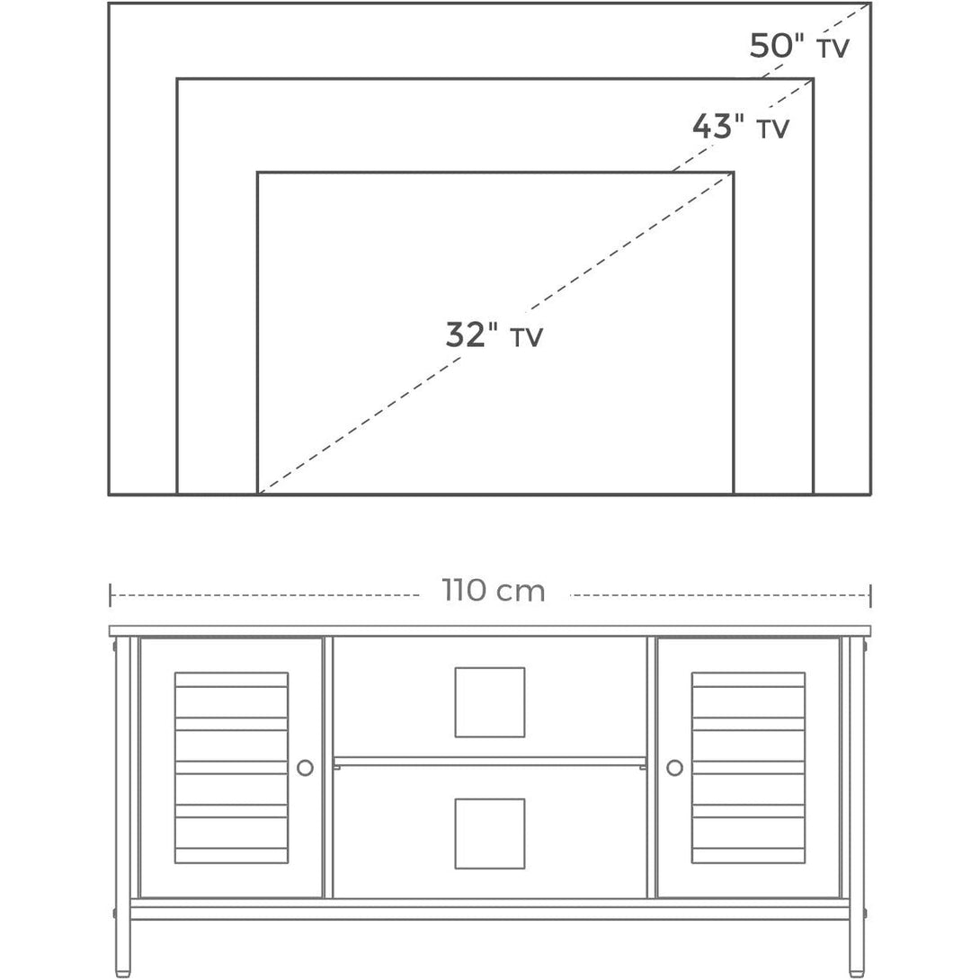 Dulap TV, suport TV cu depozitare 110 x 40 x 50 cm maro rustic