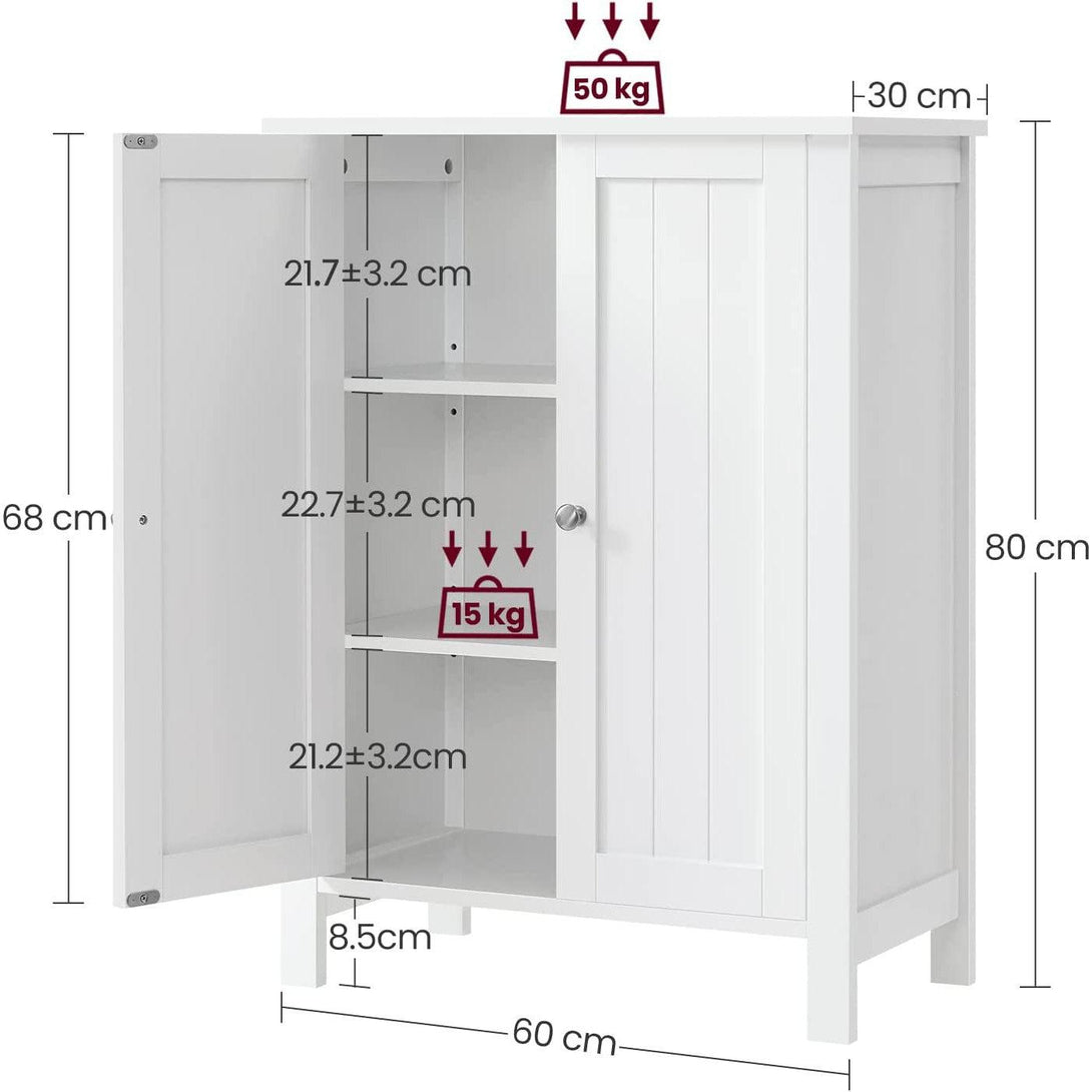 Dulap baie, dulap pantofi 60 x 80 x 30 cm, Alb