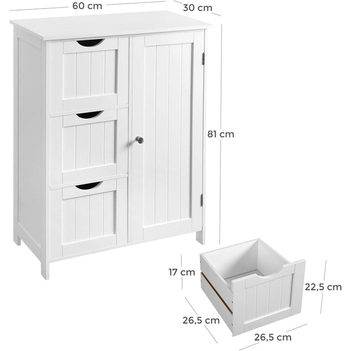 Dulap de depozitare baie, dulap de podea 60 x 30 x 81 cm