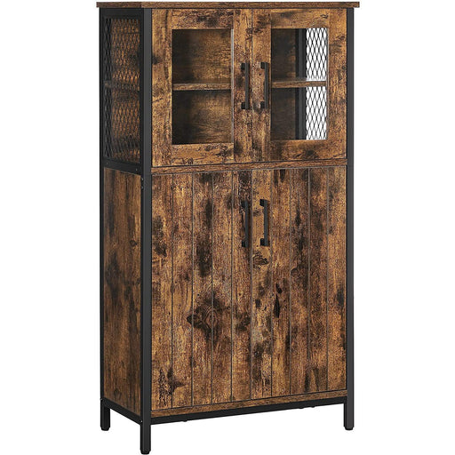 Dulap depozitare, dulap baie 60 x 108 x 30 cm, rustic maro si negru