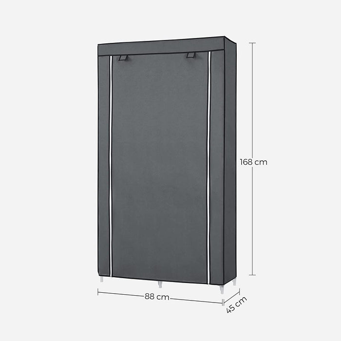 Dulap pliabil din stofa, dulap mobil, 88x45x70 cm, gri