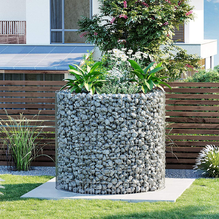 Gabion, cos rotund din piatra metalica 90 x 80 cm