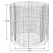 Gabion, cos rotund din piatra metalica 90 x 80 cm