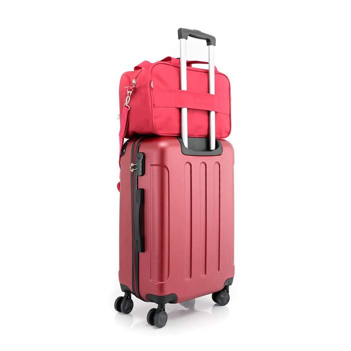 Geanta de cabina Ryanair/Wizzair 40x25x20 cm, Geanta de voiaj Bontour AIR, rosie