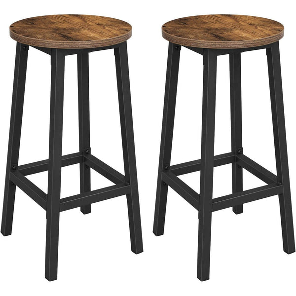 Set de 2 scaunde de bar , stil modern , maro-negru