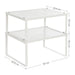 Organizator bucatarie, raft cu 2 nivele , metalice , alb