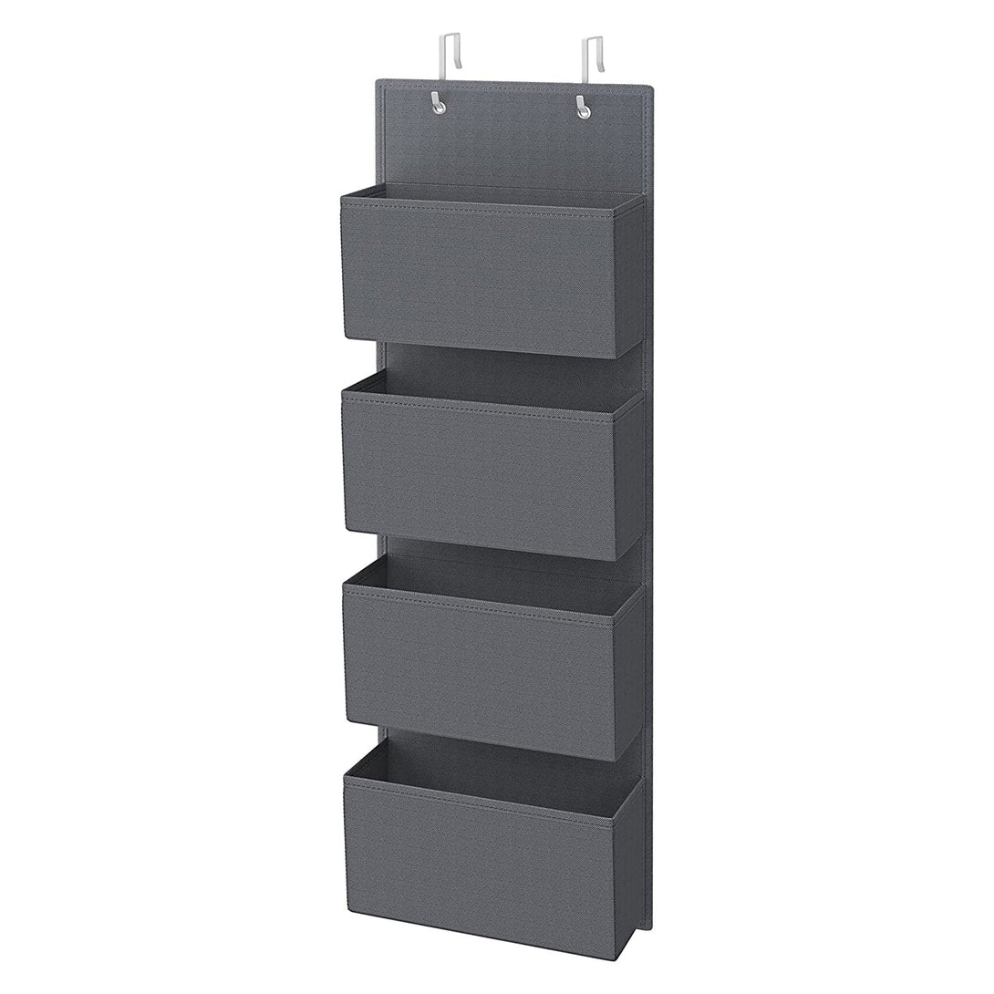 Organizator de depozitare suspendat cu 4 buzunare 33,5 x 100 x 12 cm, gri | melodii