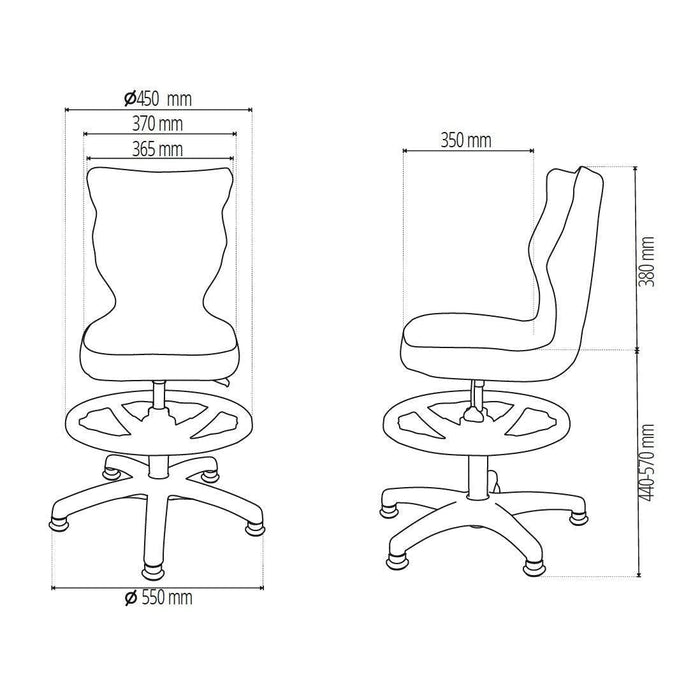 PETIT Scaun pivotant pentru copii cu suport pentru picioare cu model fluture | Entelo