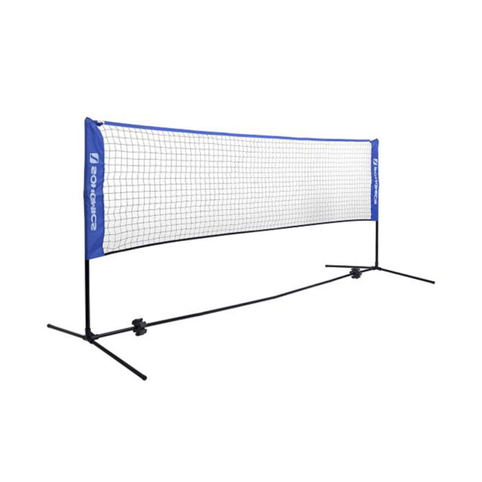 Plasa de tenis/badminton portabila Cu suport reglabil inaltime 5x1,55 m, albastru