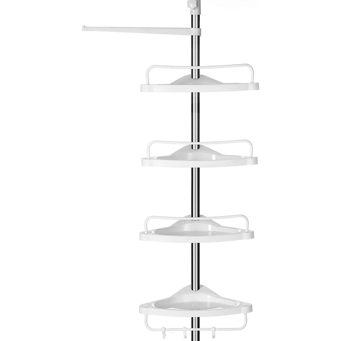 Poliță de colț pentru baie reglabilă, poliță telescopică de duș, 95-300 cm