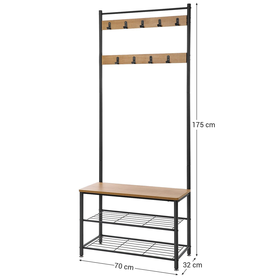 Raft cu suport pentru pantofi 70x175x32 cm