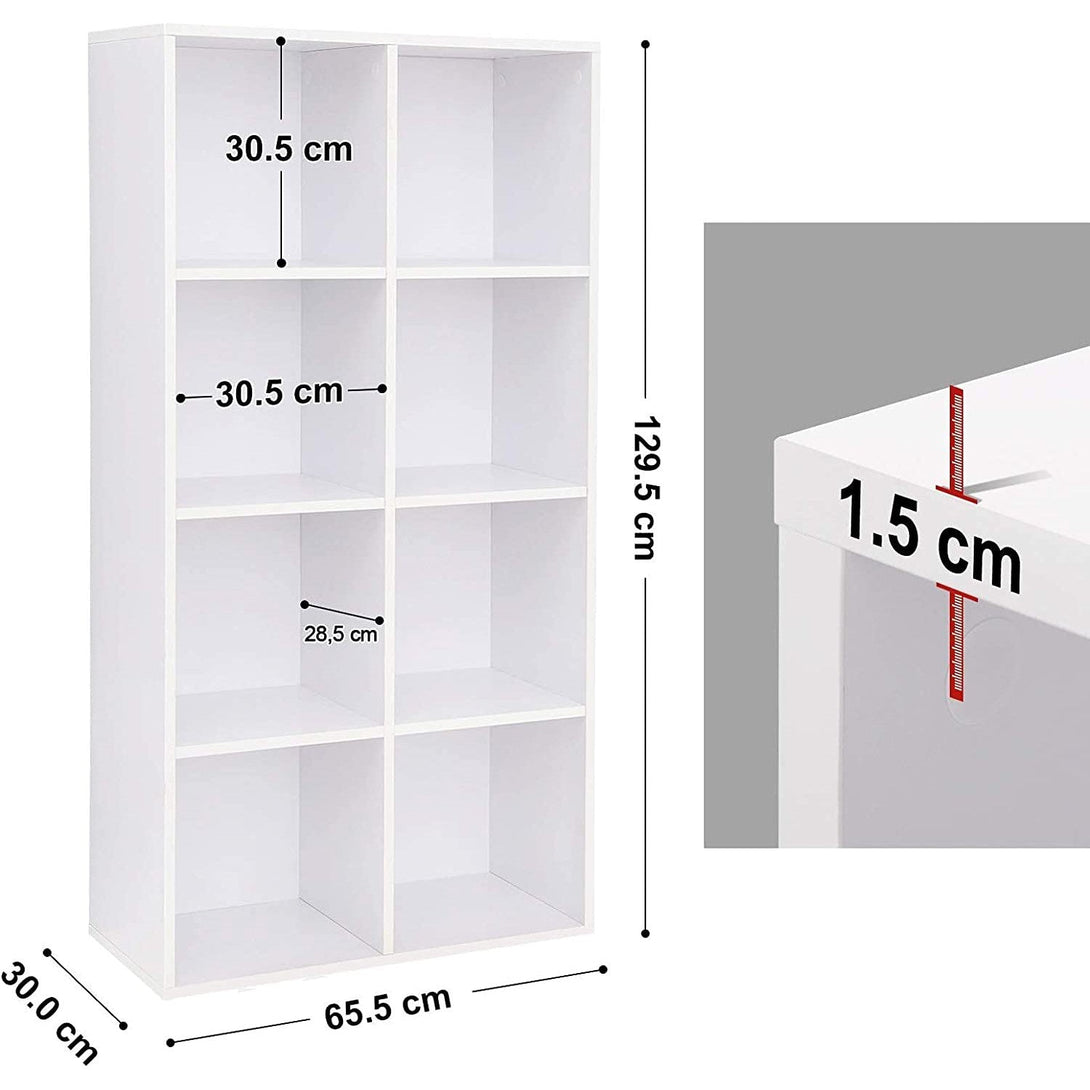 Raft pentru depozitare cu 8 cuburi 65,5 x 30 x 129,5 cm