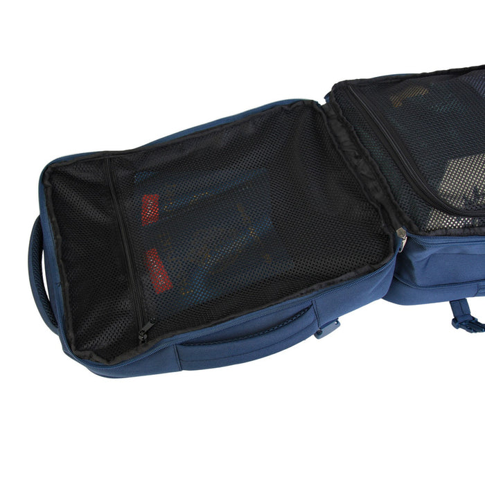 Rucsac de călătorie extensibil BONTOUR FlexiGo, dimensiune WizzAir 40x30x20cm bagaj de mână, albastru