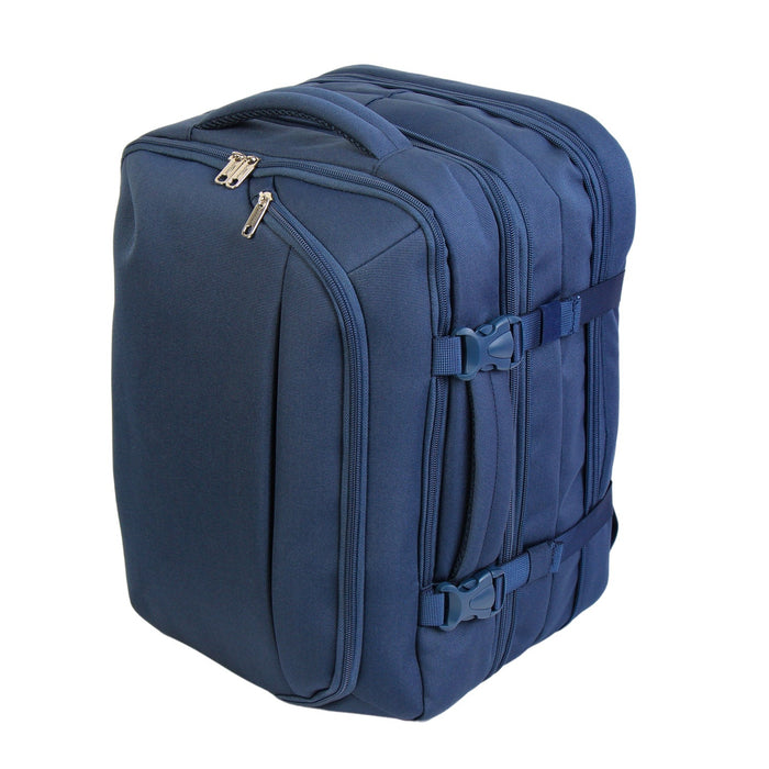 Rucsac de călătorie extensibil BONTOUR FlexiGo, dimensiune WizzAir 40x30x20cm bagaj de mână, albastru