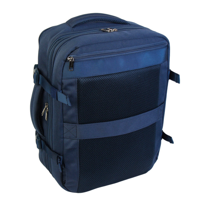 Rucsac de călătorie extensibil BONTOUR FlexiGo, dimensiune WizzAir 40x30x20cm bagaj de mână, albastru