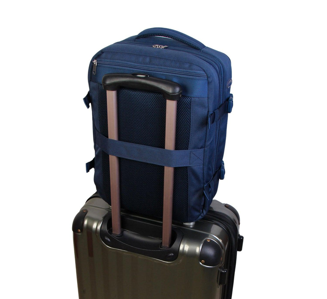 Rucsac de călătorie extensibil BONTOUR FlexiGo, dimensiune WizzAir 40x30x20cm bagaj de mână, albastru