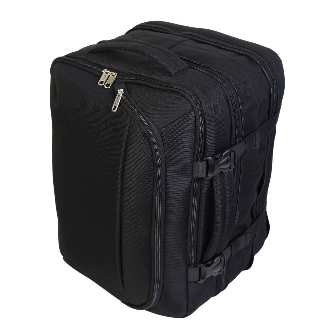 Rucsac de călătorie extensibil BONTOUR FlexiGo, dimensiune WizzAir 40x30x20cm bagaj de mână, culoare neagră