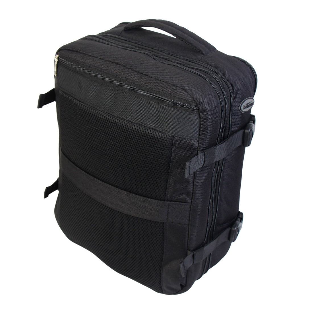 Rucsac de călătorie extensibil BONTOUR FlexiGo, dimensiune WizzAir 40x30x20cm bagaj de mână, culoare neagră