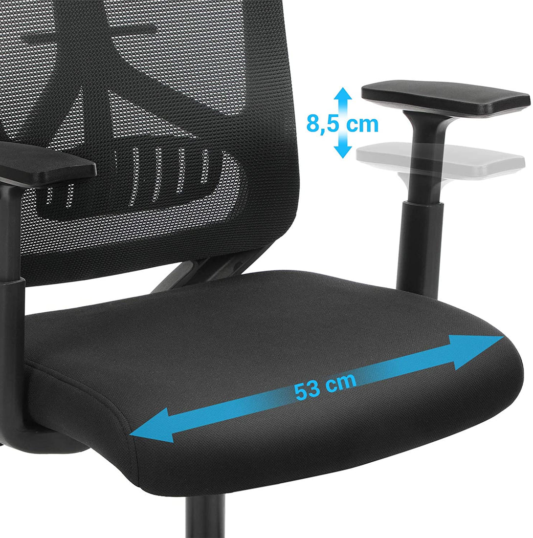 Scaun de birou, scaun rotativ ergonomic cu suport lombar