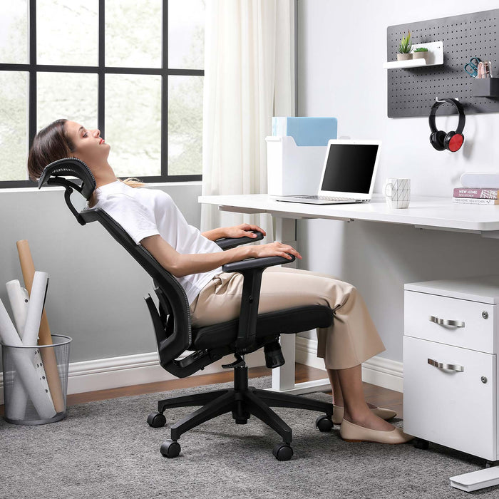 Scaun ergonomic pentru computer, scaun pivotant 360°