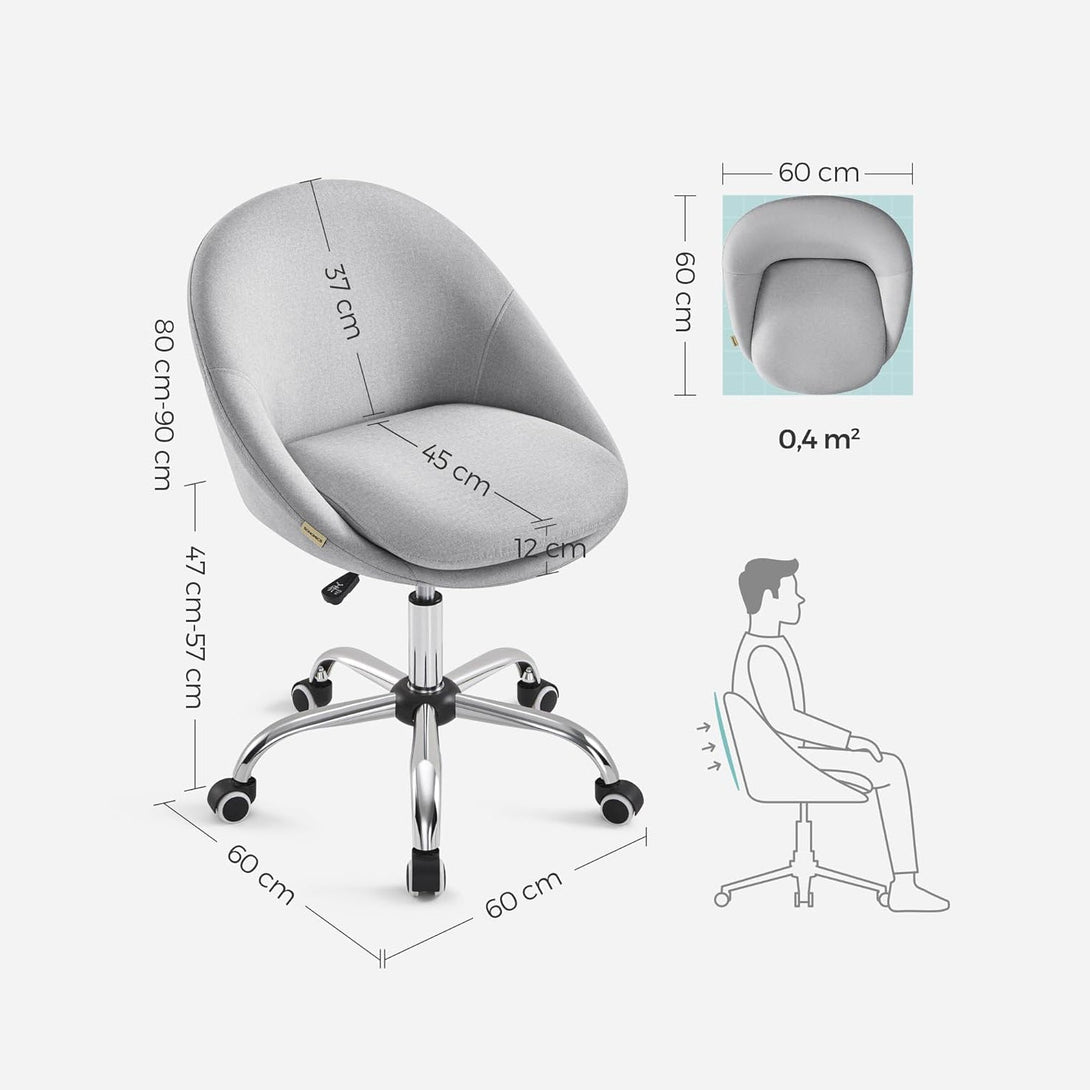 Scaun pivotant , inaltime reglabila , gri