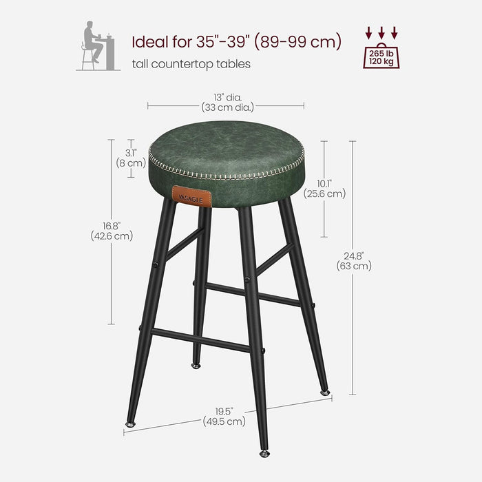 Set 2 scaun de bar , design modern , verde inchis