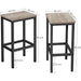 Set 2 scaune de bar Scaune de bucatarie 40 x 65 x 30 cm, gri-negru