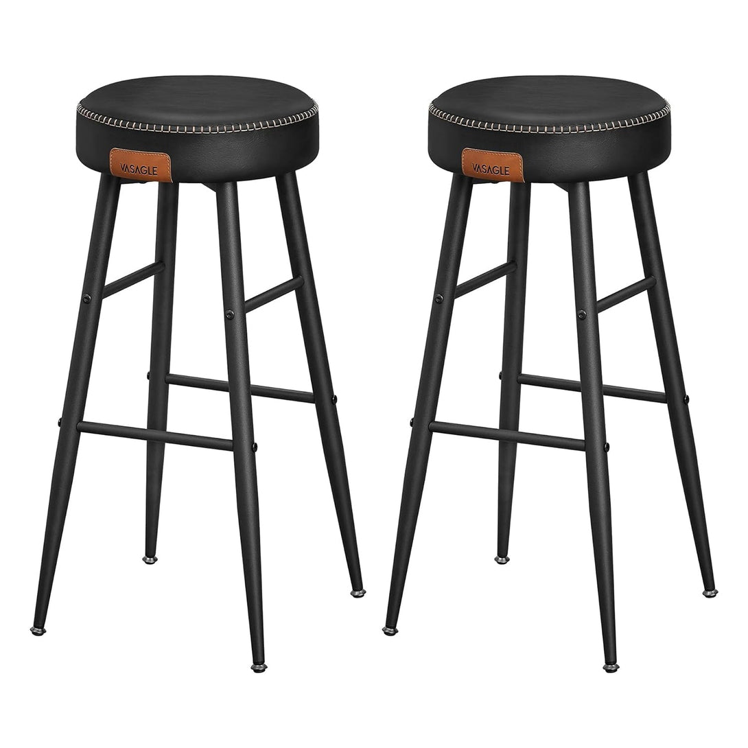 Set 2 scaune de bar inalte , design modern , negru