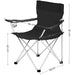 Set 2 scaune pliante de camping, negru