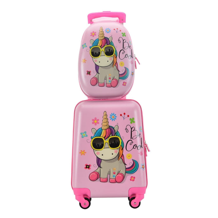 Set de modele de valiză pentru copii unicorn (rucsac+valiză) | BONTOUR