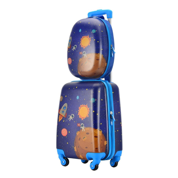 Set valiză copii, Space Travel Pattern (rucsac+valiză) | BONTOUR