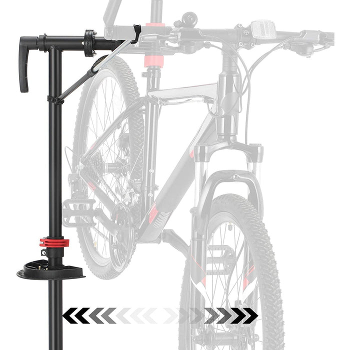 Stand reparatie biciclete, 95 x 97-157 x 81 cm, rosu si negru