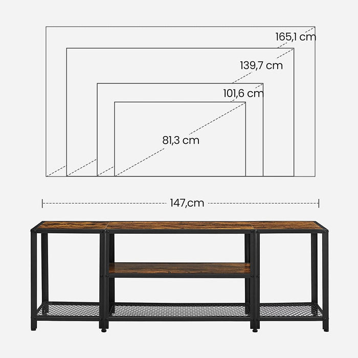 Suport TV cu raft de depozitare deschis 147 x 50 x 40 cm