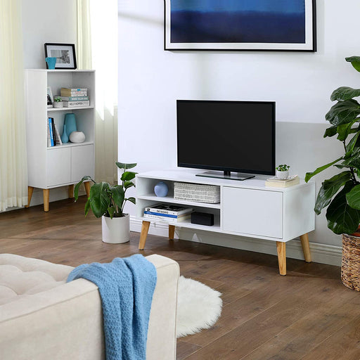 Suport TV scandinav 110 x 40 x 49,5 cm alb