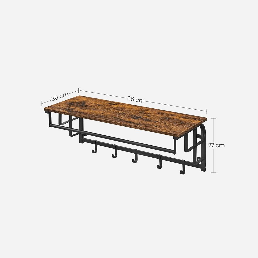 Suport de haine montat pe perete 66 x 30 x 27 cm