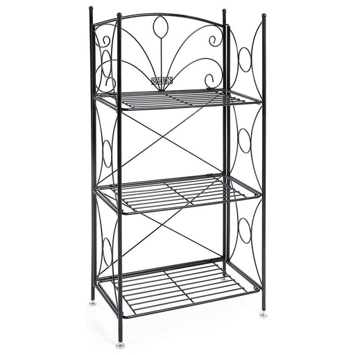 Suport pentru flori 3 niveluri, suport pentru flori de interior din metal 54 x 101 x 30 cm, negru