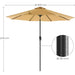 Umbrelă de soare, O 300 cm, umbrelă de grădină, protecție UV până la UPF 50+ (suportul nu este inclus)